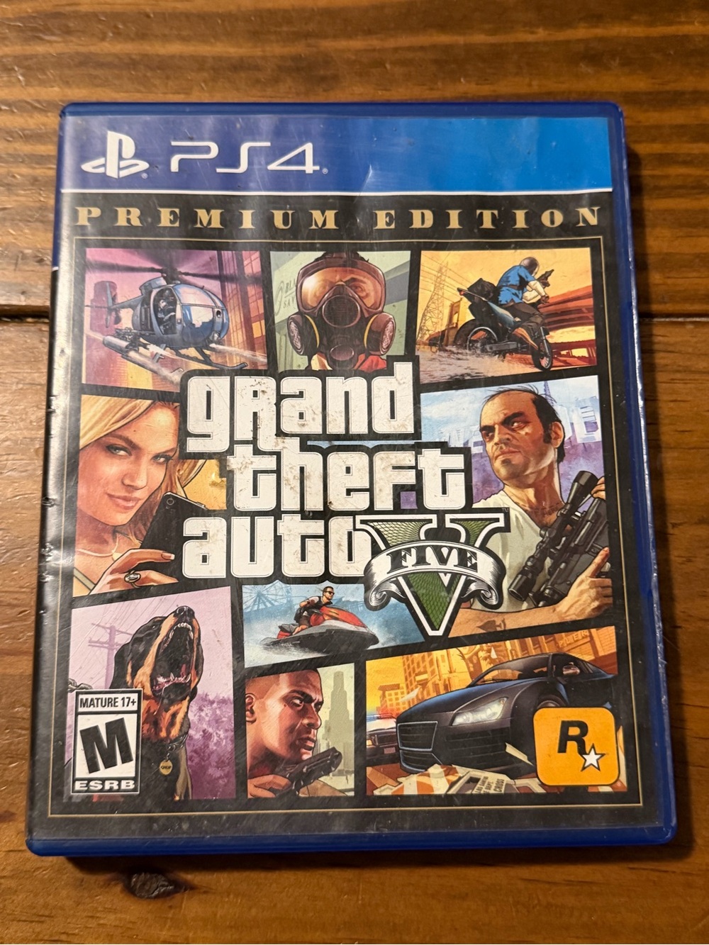Grand Theft Auto V (GTA V) Premium Edition for PS4 - Blue Case